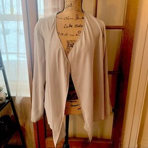 Chico’s Gray Open Front Blouse Sz 3